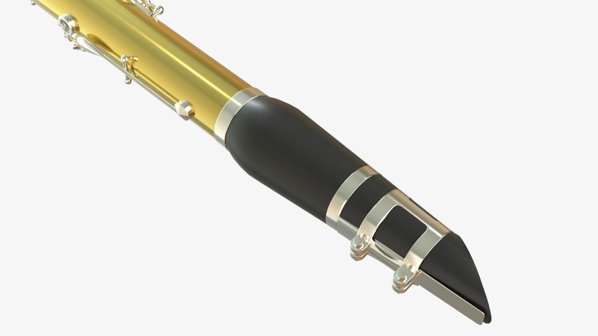 Brass Clarinet 3D model_5