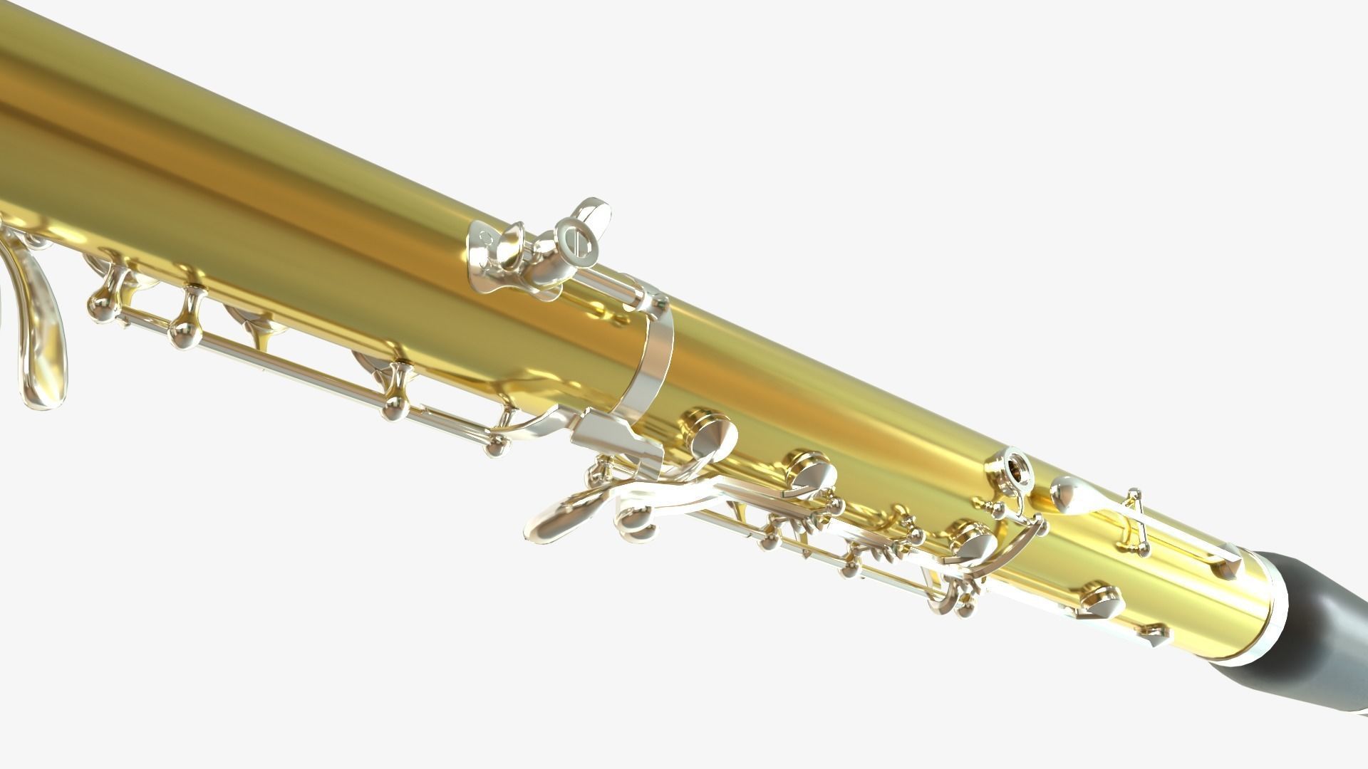 Brass Clarinet 3D model_9