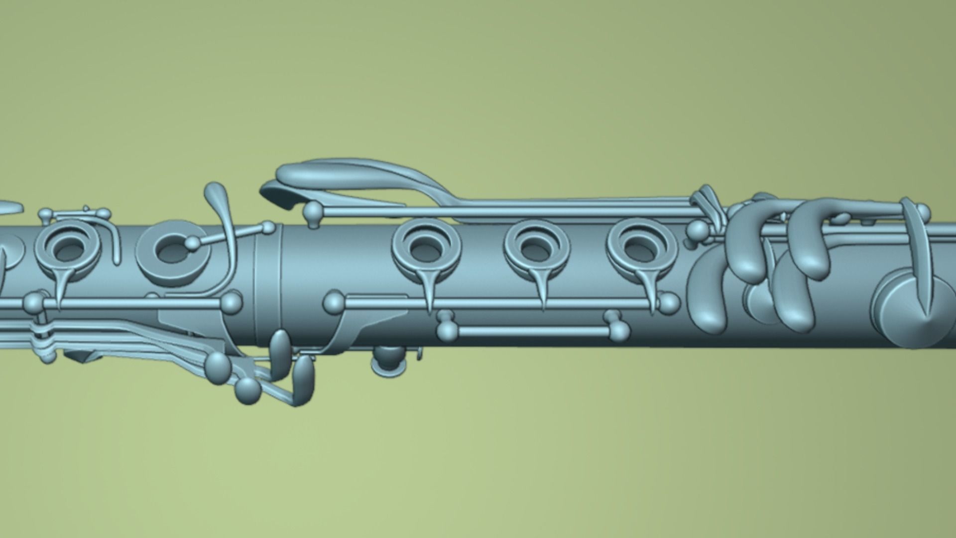 Brass Clarinet 3D model_11
