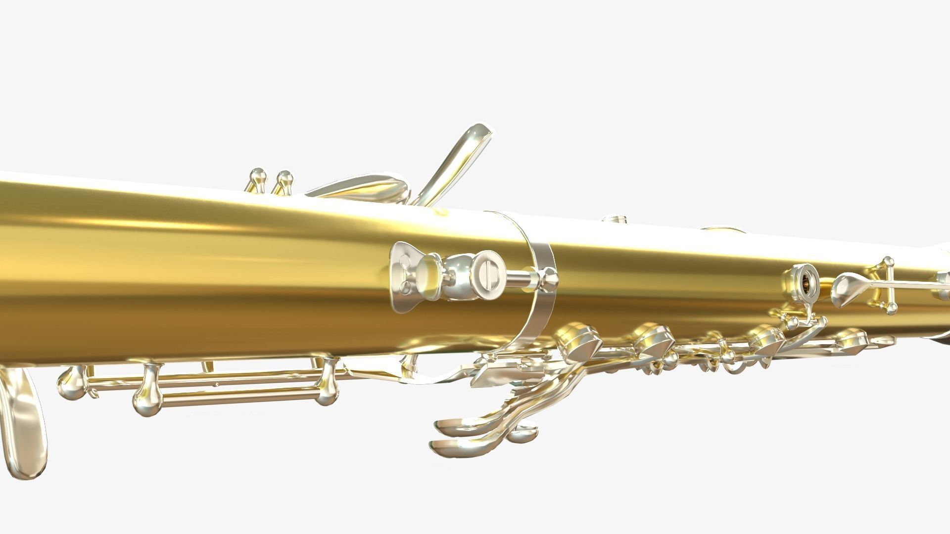 Brass Clarinet 3D model_7