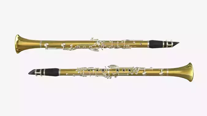 Brass Clarinet 3D model