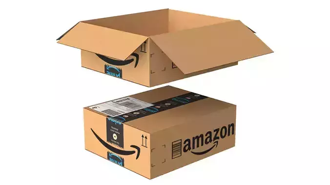 Amazon Box 1H PBR 12 Low-poly 3D model