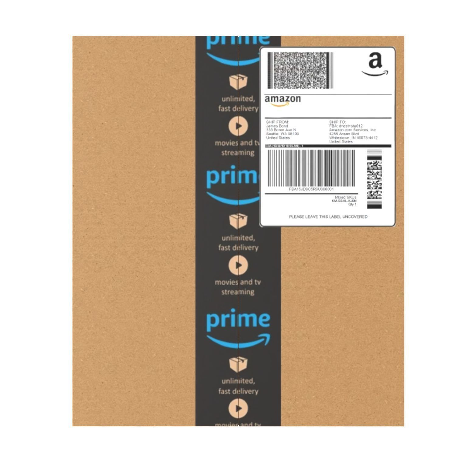 Amazon Box 1H PBR 12 Low-poly 3D model_9