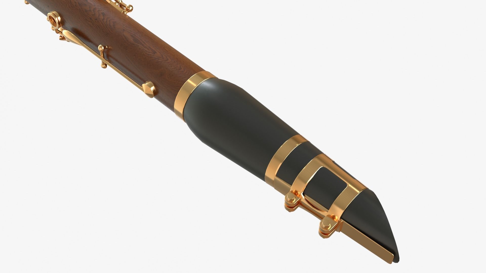 Wood Clarinet 3D model_5