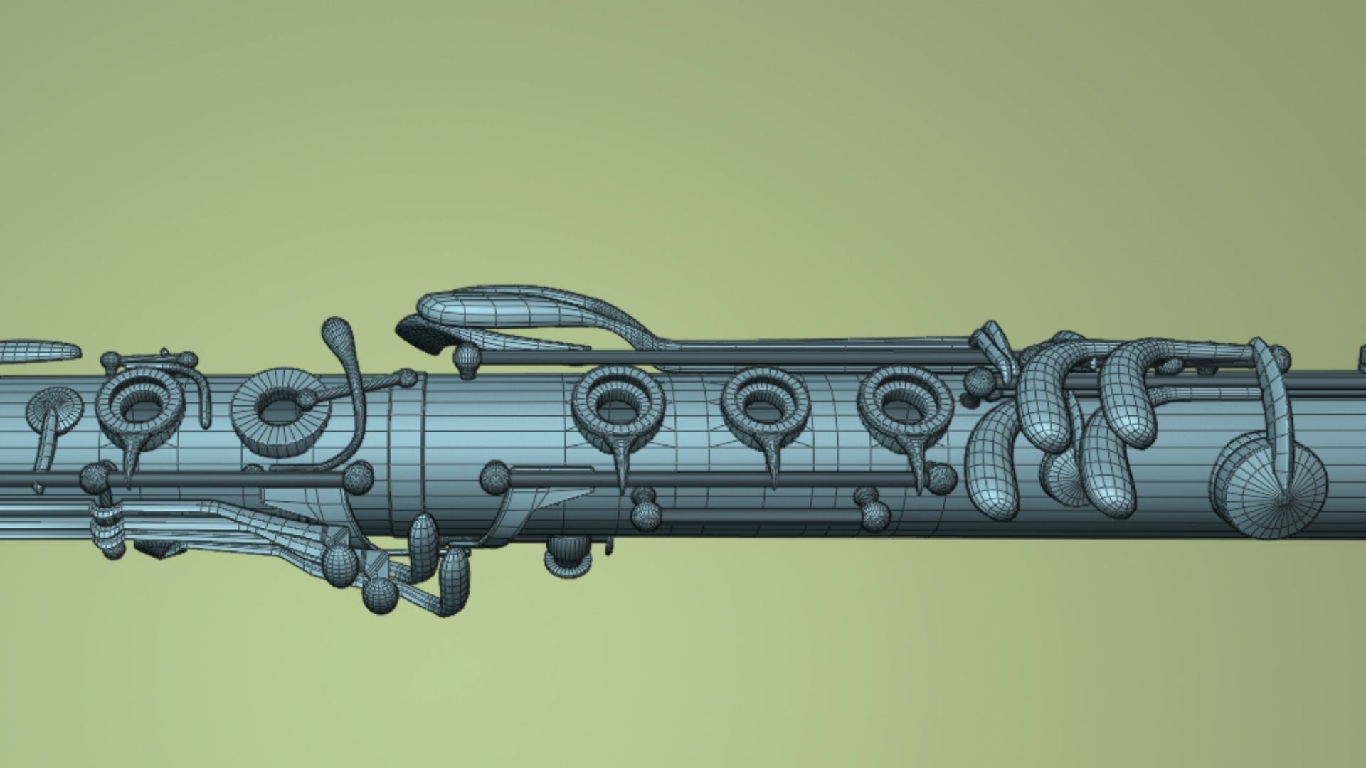 Wood Clarinet 3D model_14