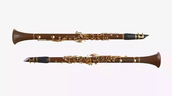 Wood Clarinet 3D model
