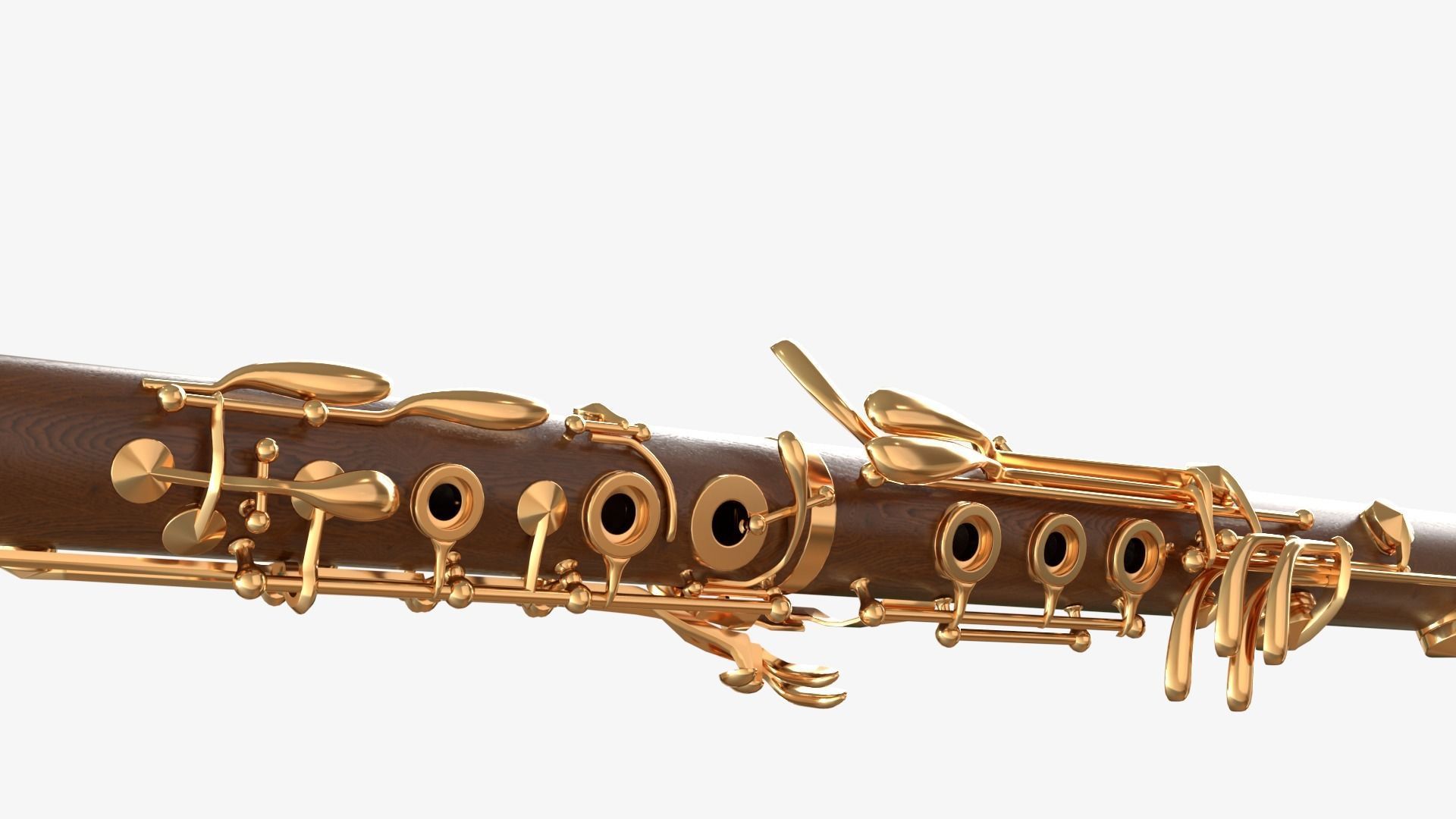 Wood Clarinet 3D model_4