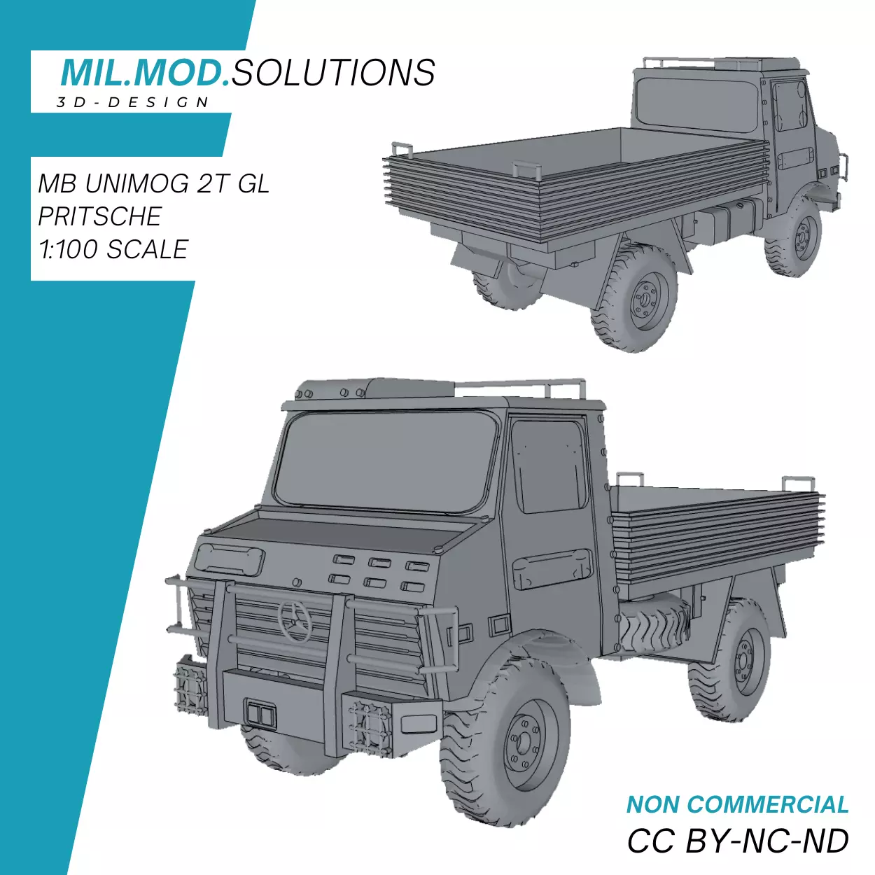 Mercedes Unimog 2t gl Bundeswehr 3D print model_0