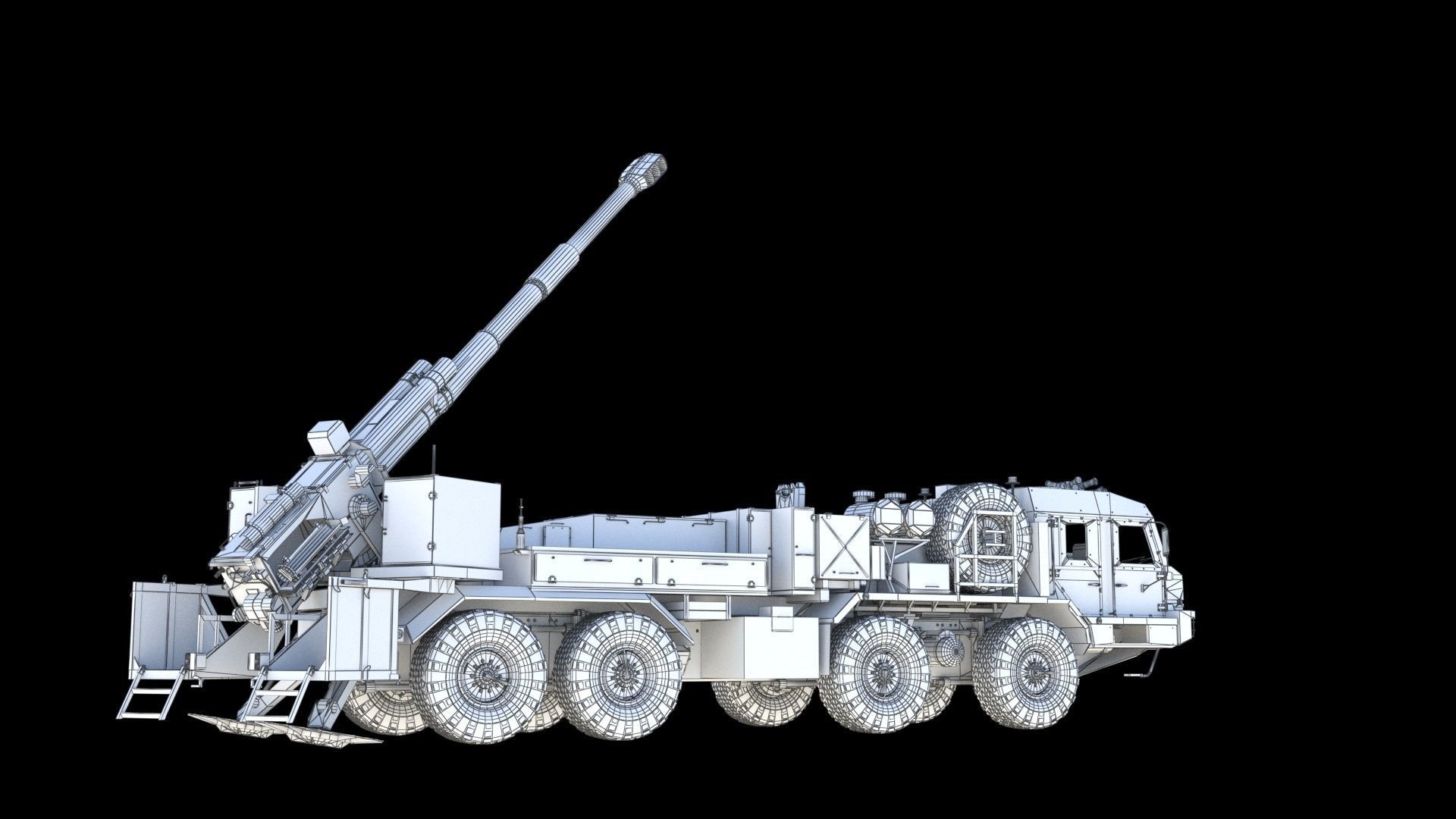 Malva 2s43 Self-propelled howitzer 3D model_29