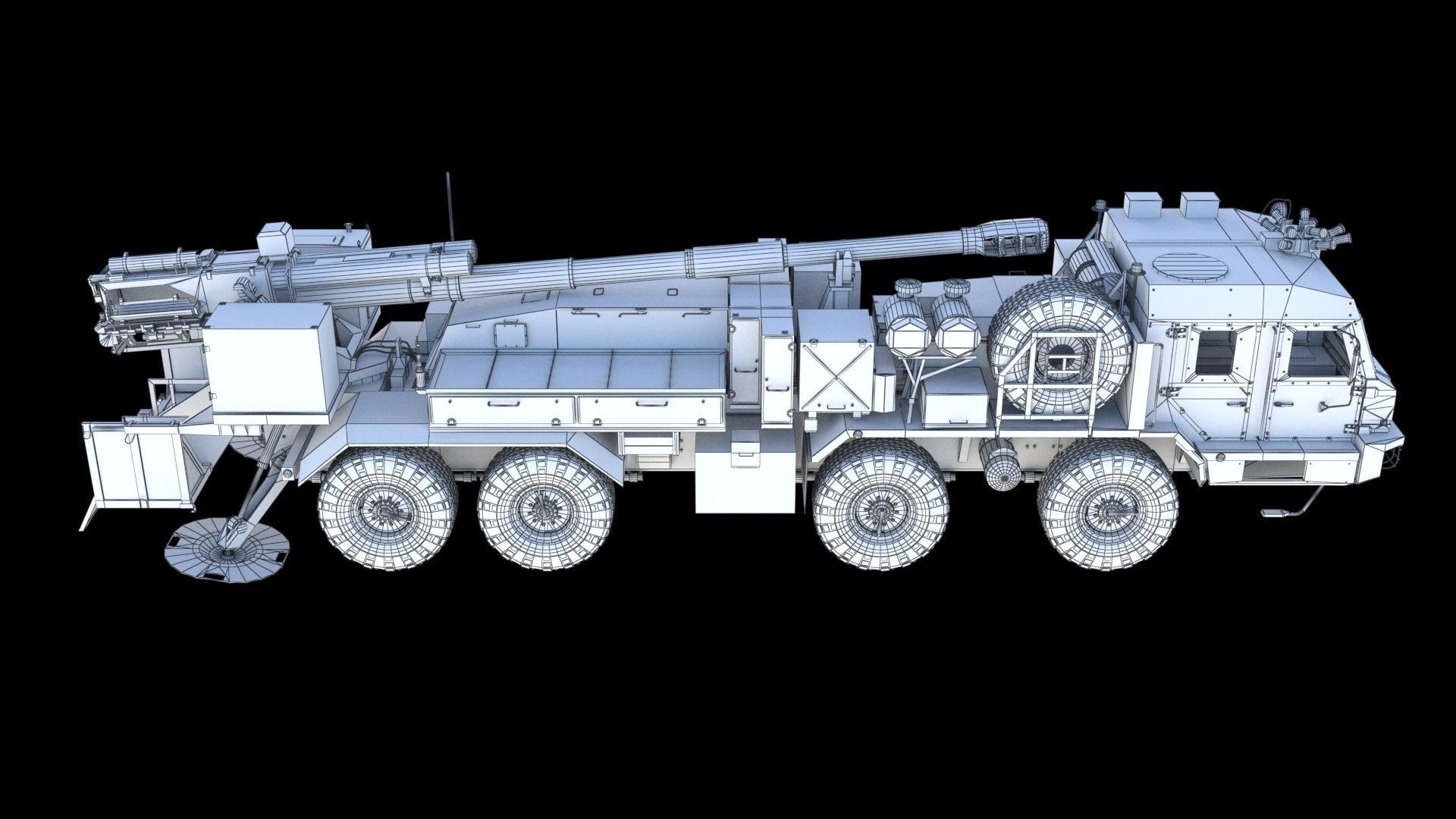 Malva 2s43 Self-propelled howitzer 3D model_25