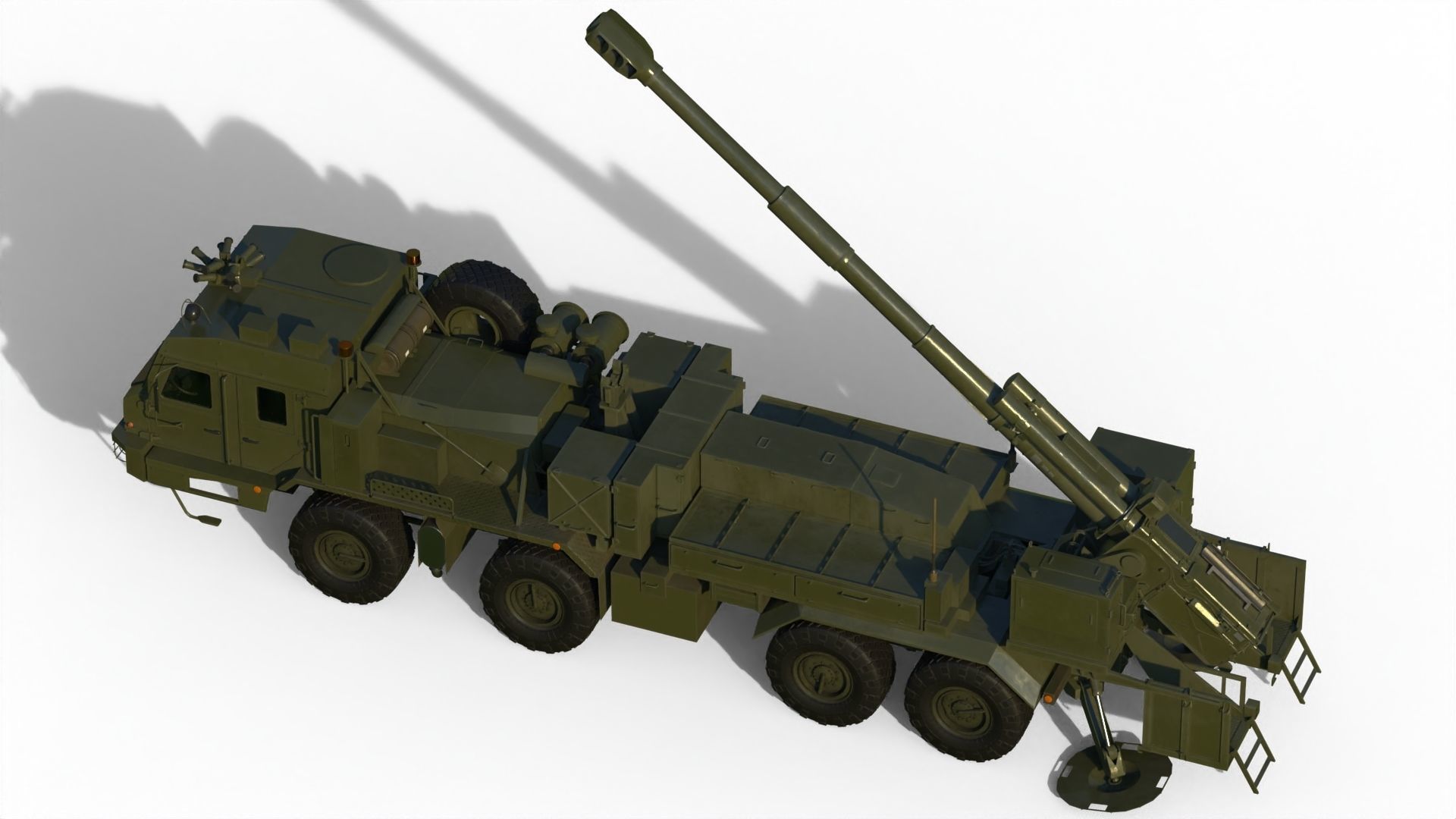Malva 2s43 Self-propelled howitzer 3D model_6
