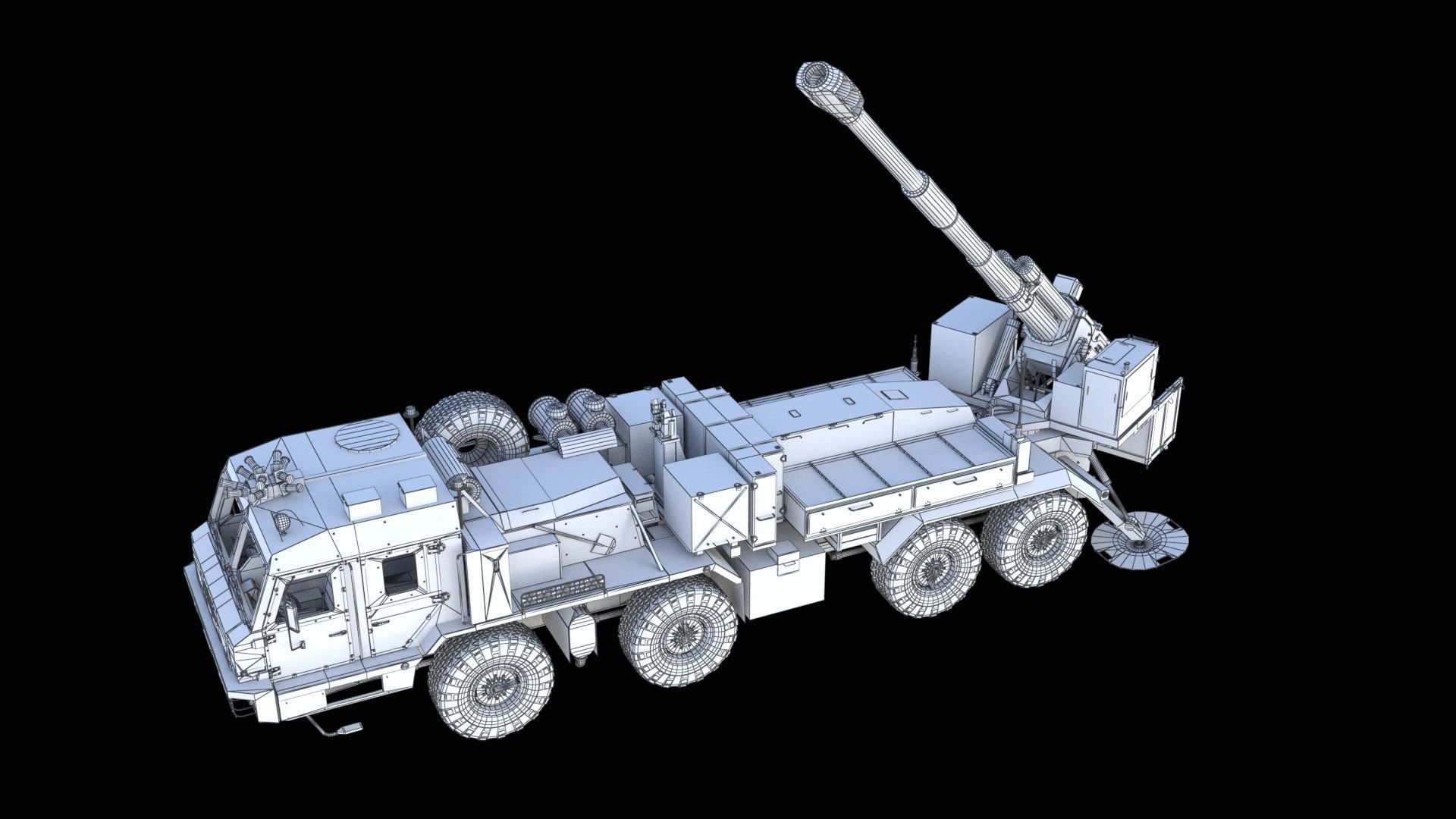 Malva 2s43 Self-propelled howitzer 3D model_28
