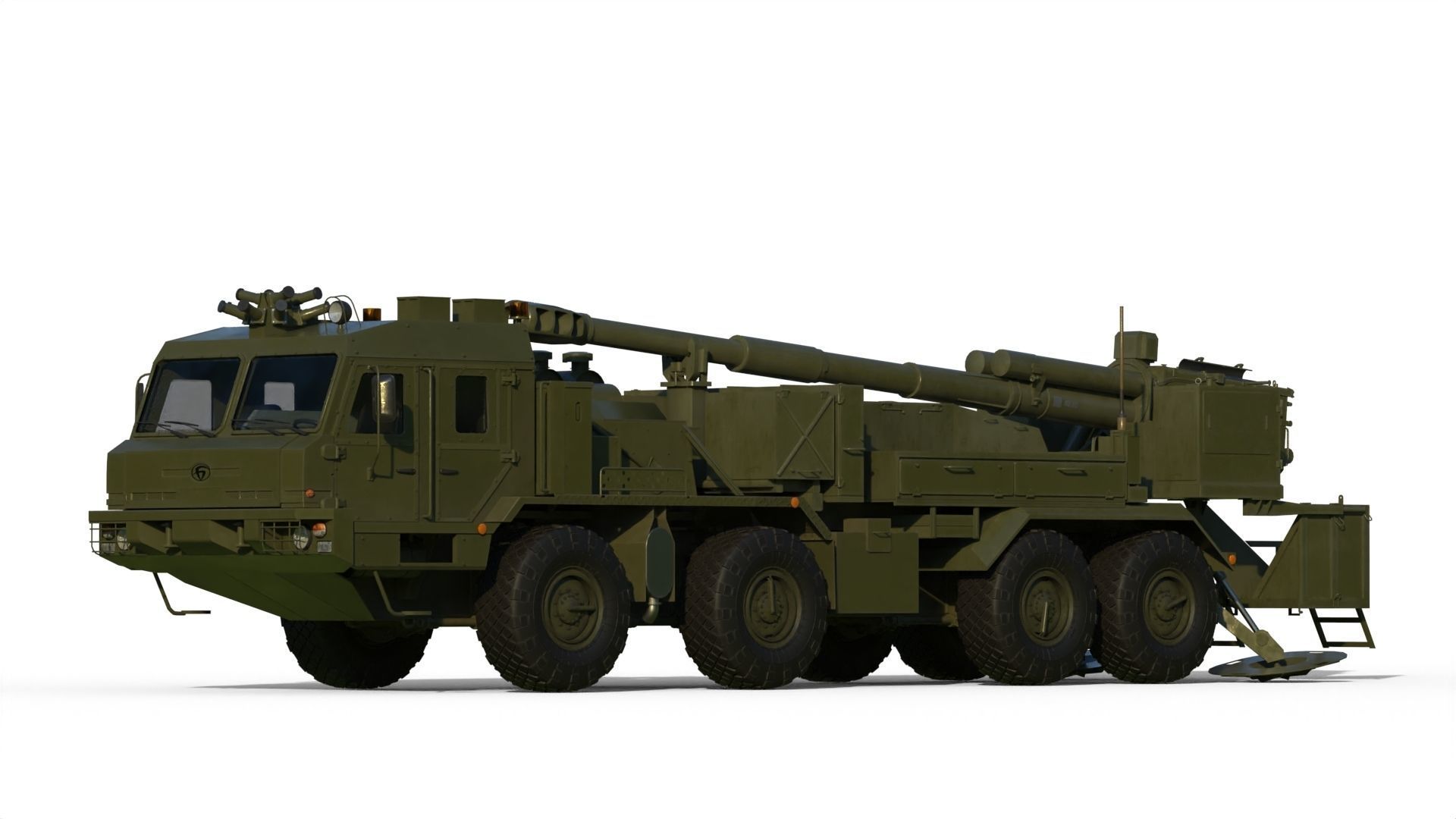 Malva 2s43 Self-propelled howitzer 3D model_1