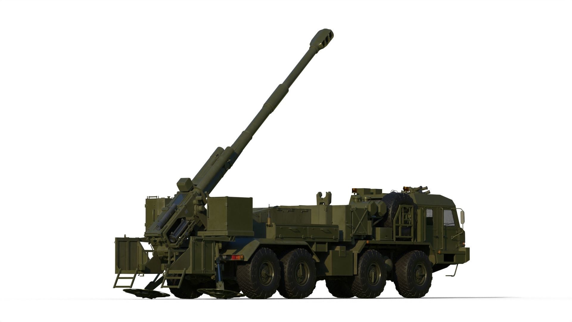 Malva 2s43 Self-propelled howitzer 3D model_4