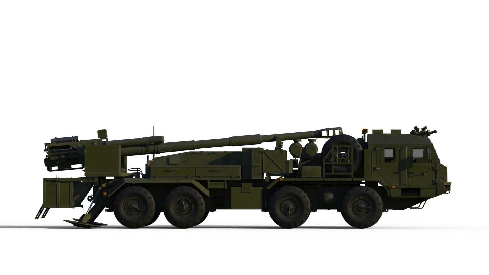 Malva 2s43 Self-propelled howitzer 3D model_9