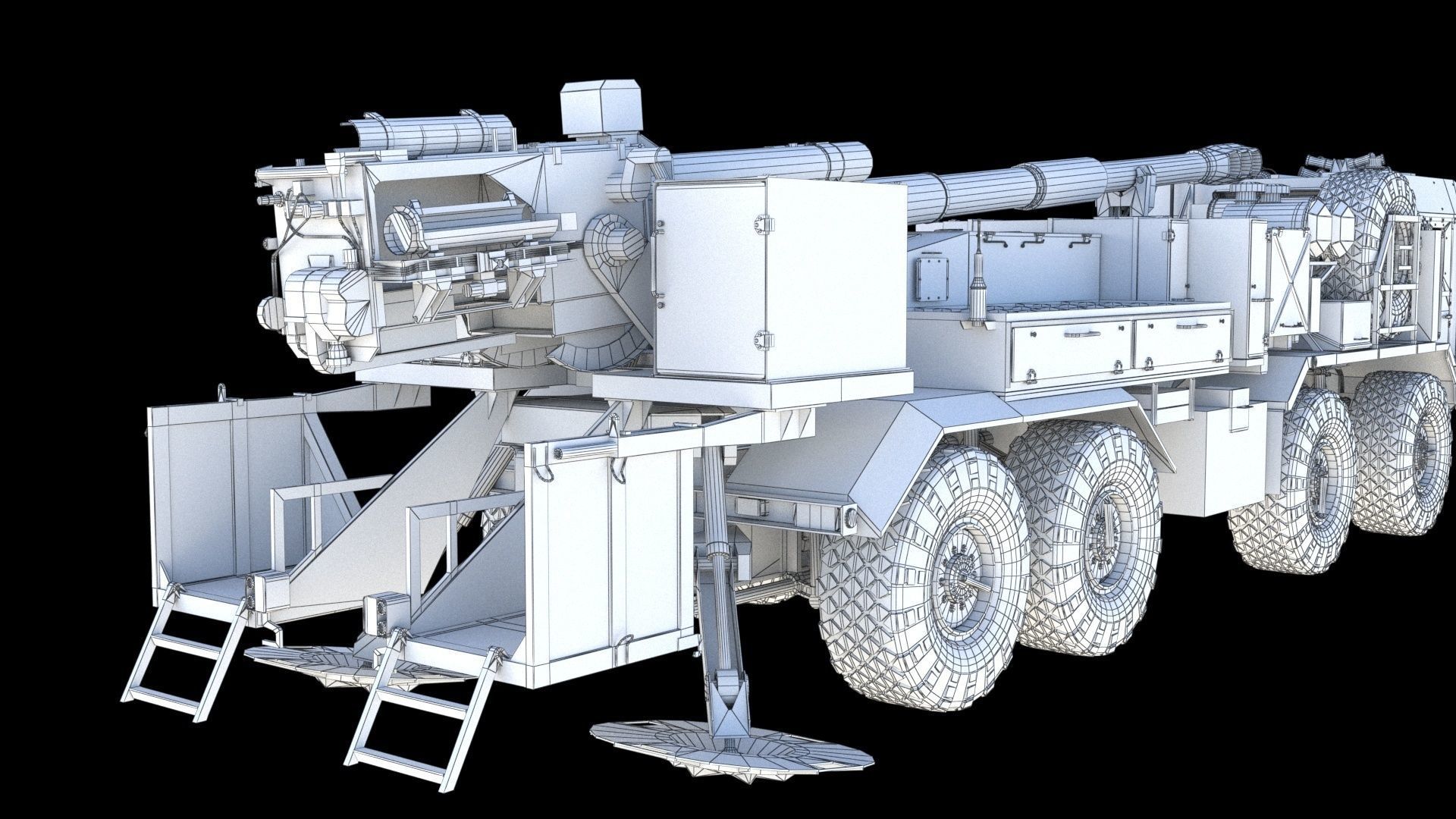 Malva 2s43 Self-propelled howitzer 3D model_26