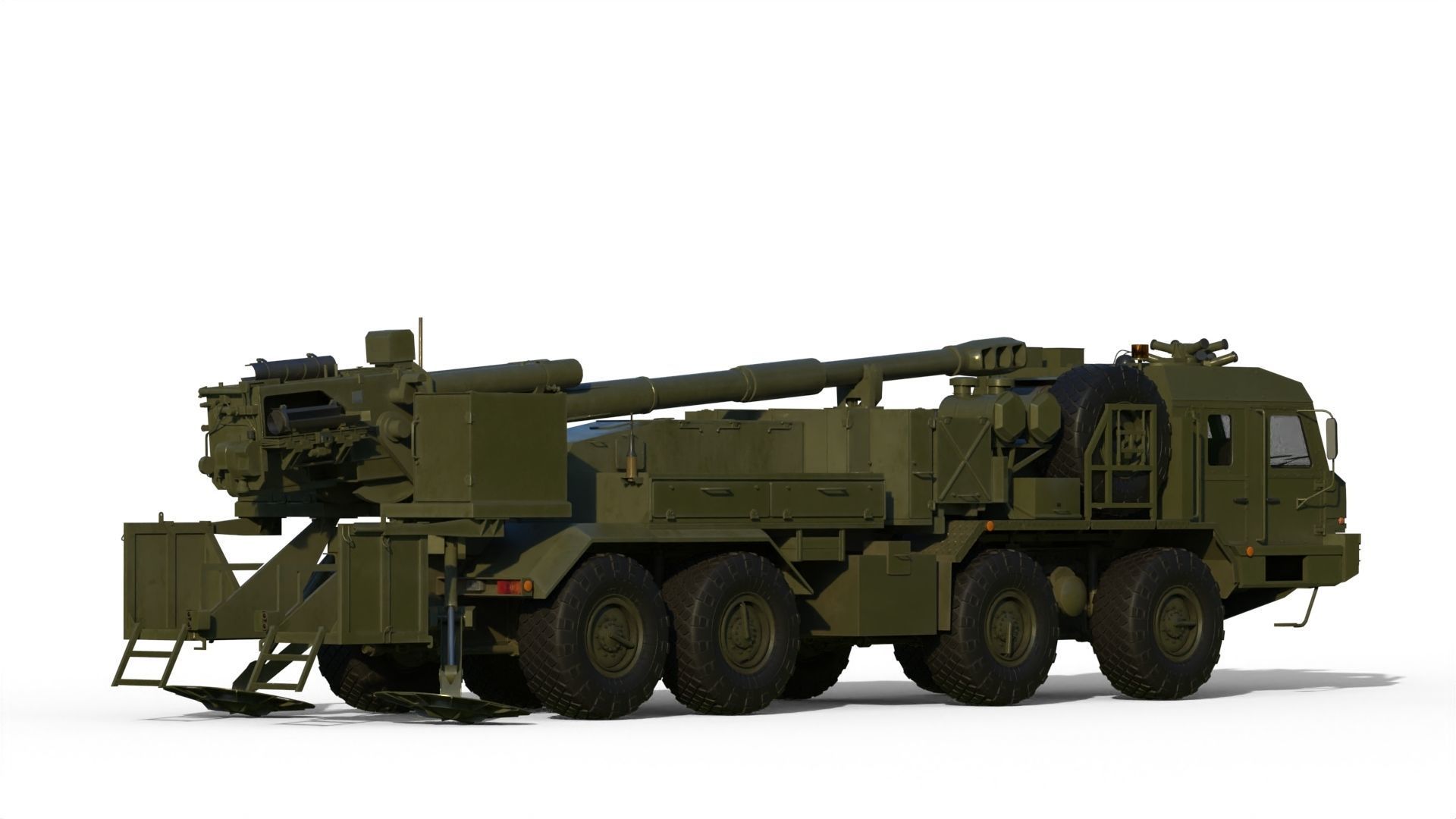 Malva 2s43 Self-propelled howitzer 3D model_10