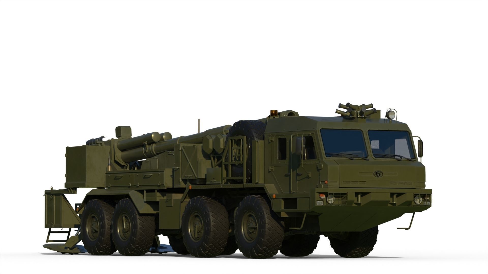 Malva 2s43 Self-propelled howitzer 3D model_2