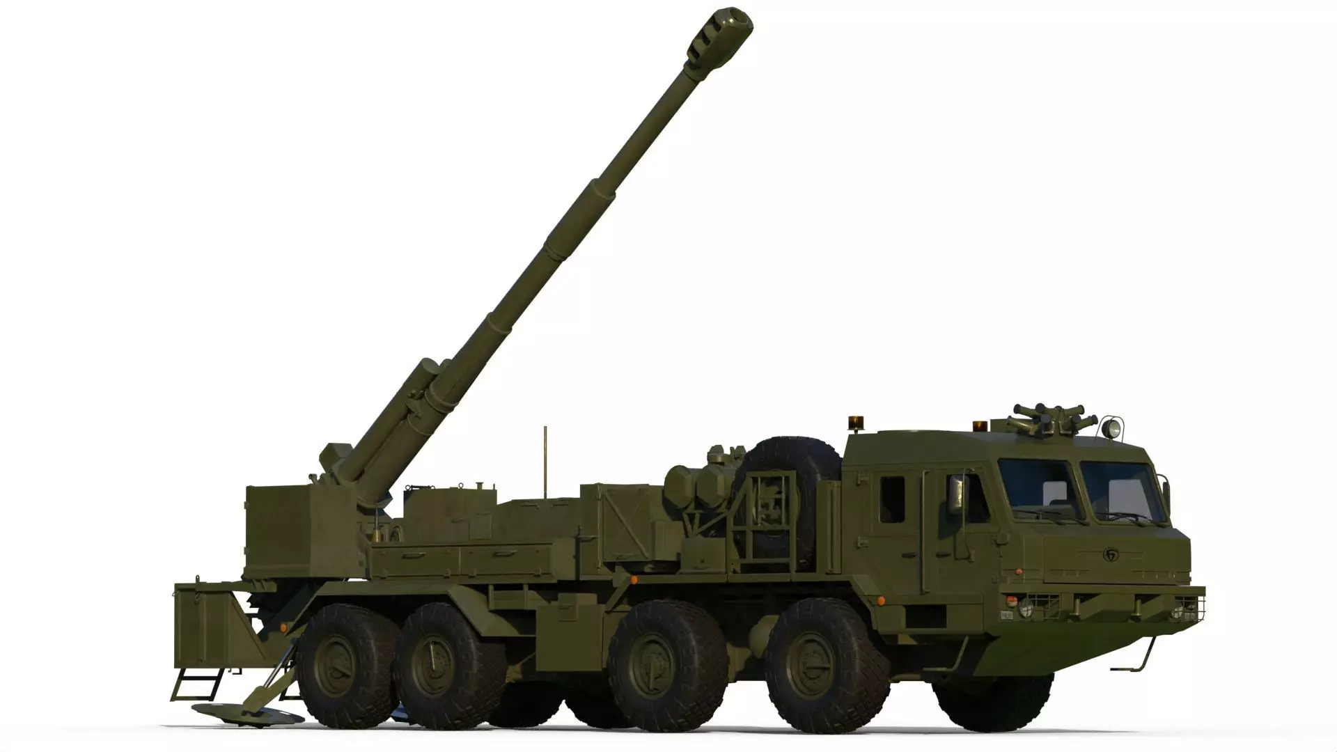 Malva 2s43 Self-propelled howitzer 3D model_0
