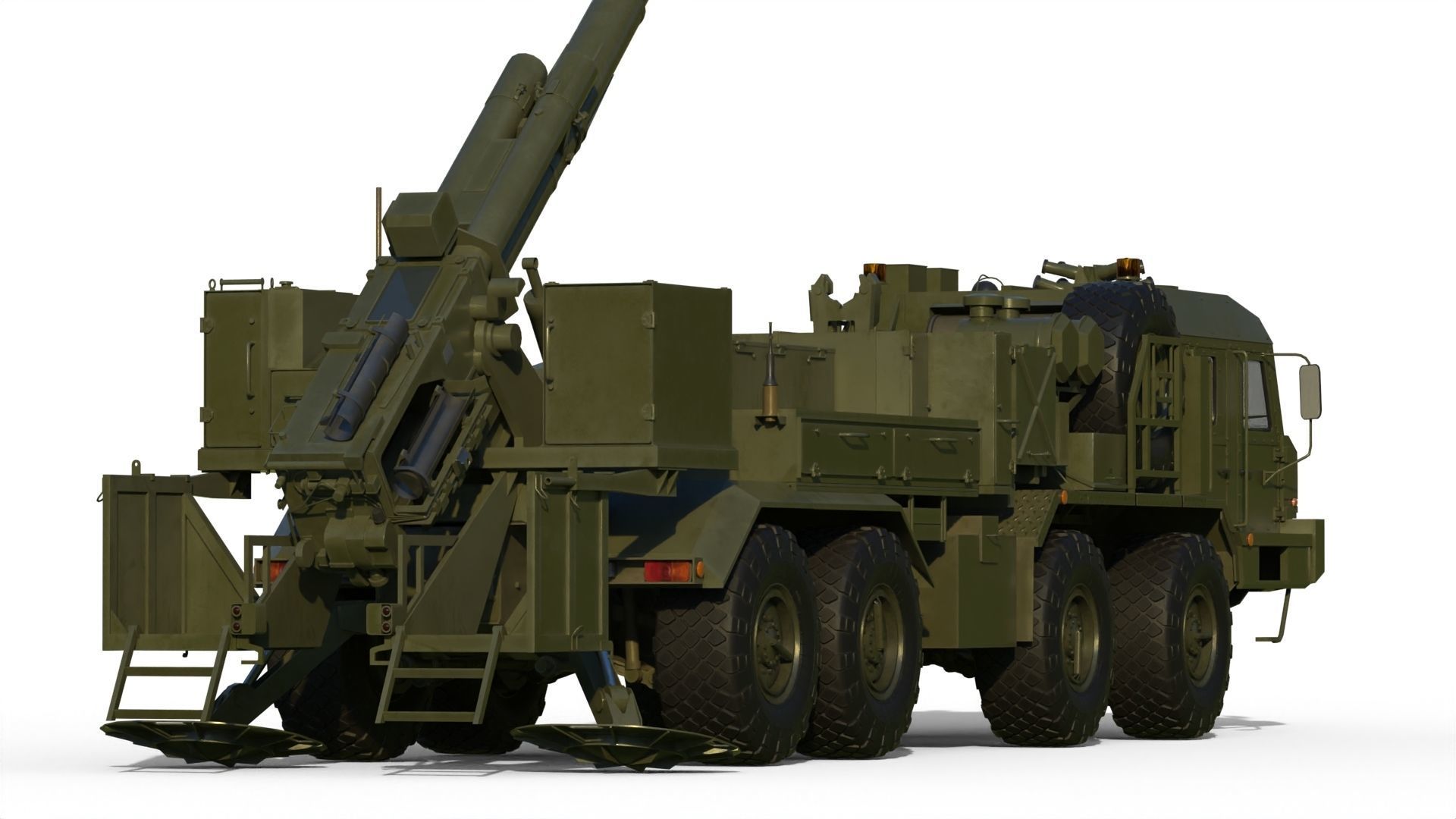 Malva 2s43 Self-propelled howitzer 3D model_7