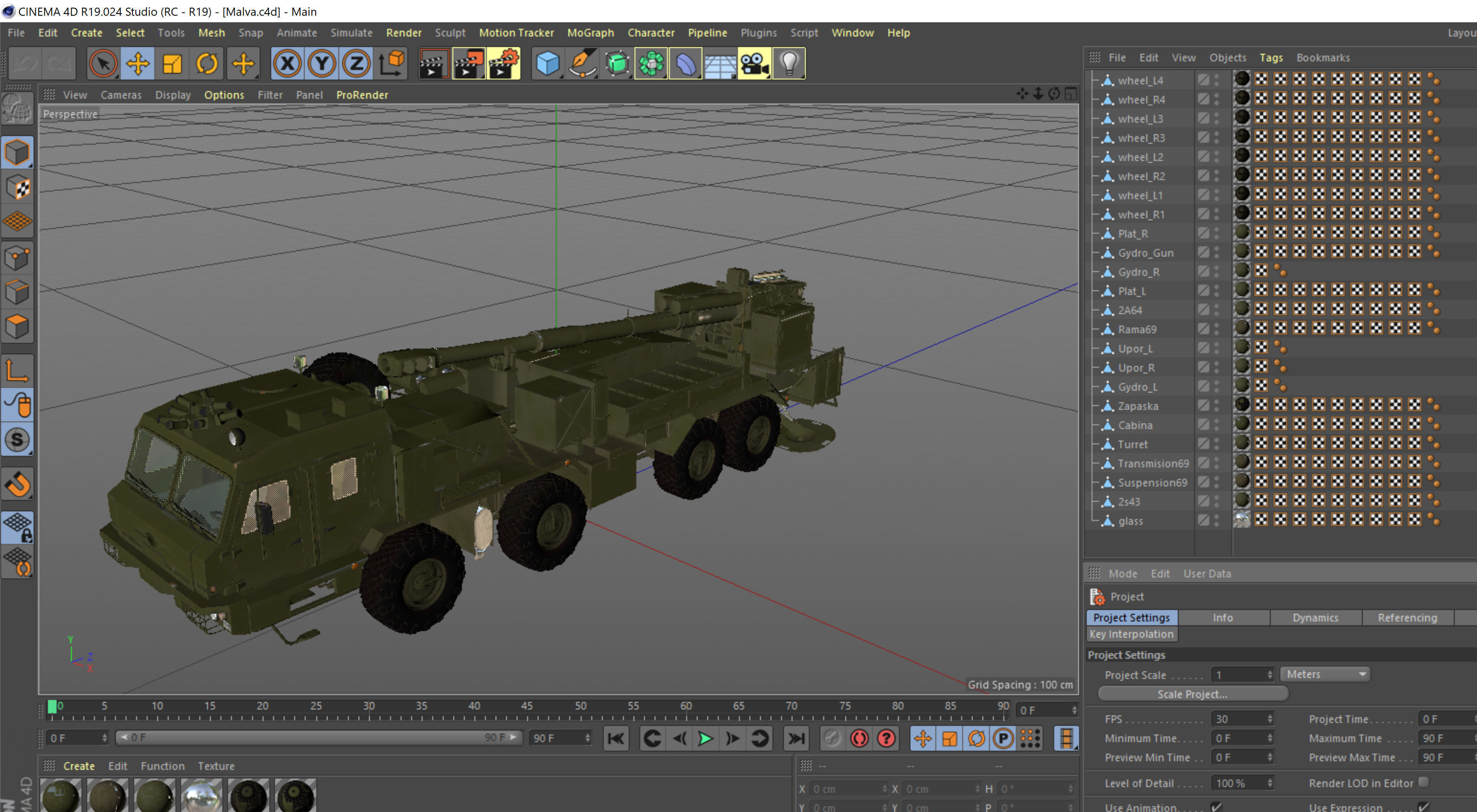 Malva 2s43 Self-propelled howitzer 3D model_21