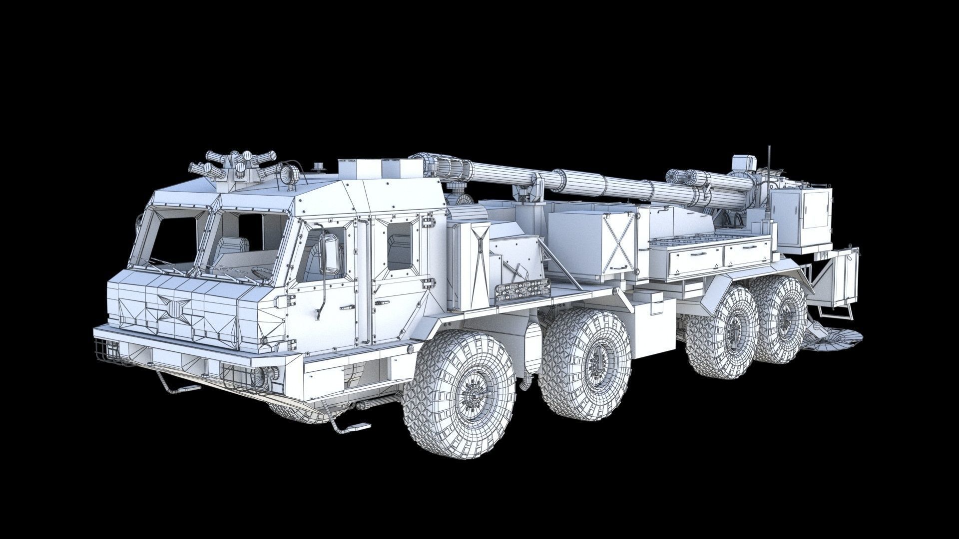Malva 2s43 Self-propelled howitzer 3D model_24