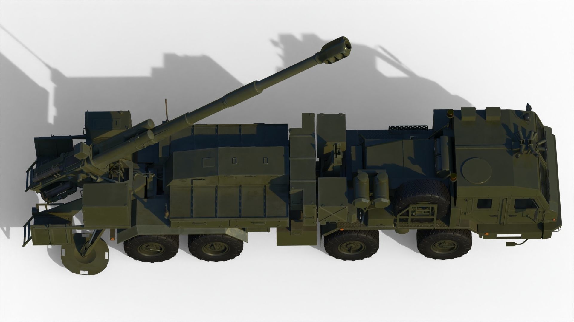 Malva 2s43 Self-propelled howitzer 3D model_8
