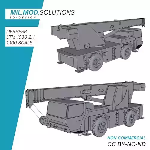 Liebherr LTM 1030 Bundeswehr 3D print model