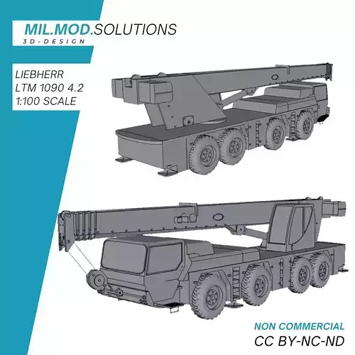 Liebherr LTM 1090 Bundeswehr 3D print model