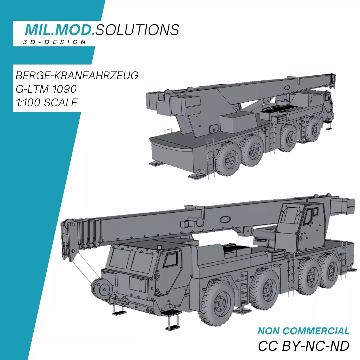 Berge Kranfahrzeug GLTM 1090 Bundeswehr 3D print model_0
