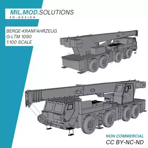 Berge Kranfahrzeug GLTM 1090 Bundeswehr 3D print model