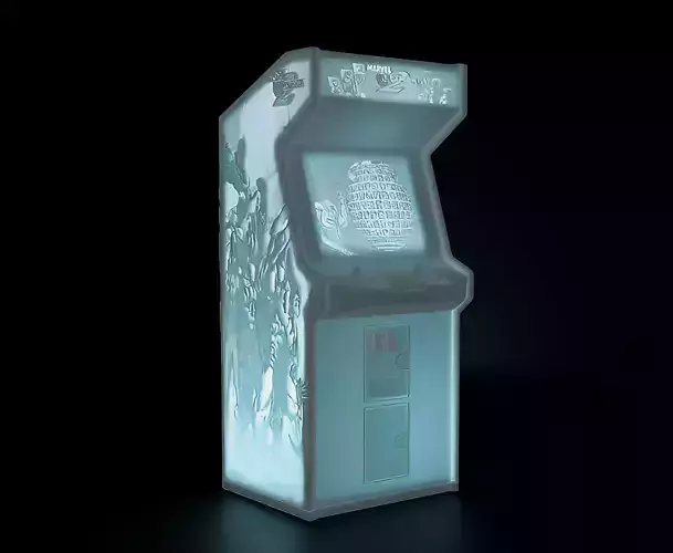 Marvel vs Capcom 2 Arcade Cabinet with Lithophane 3D print model