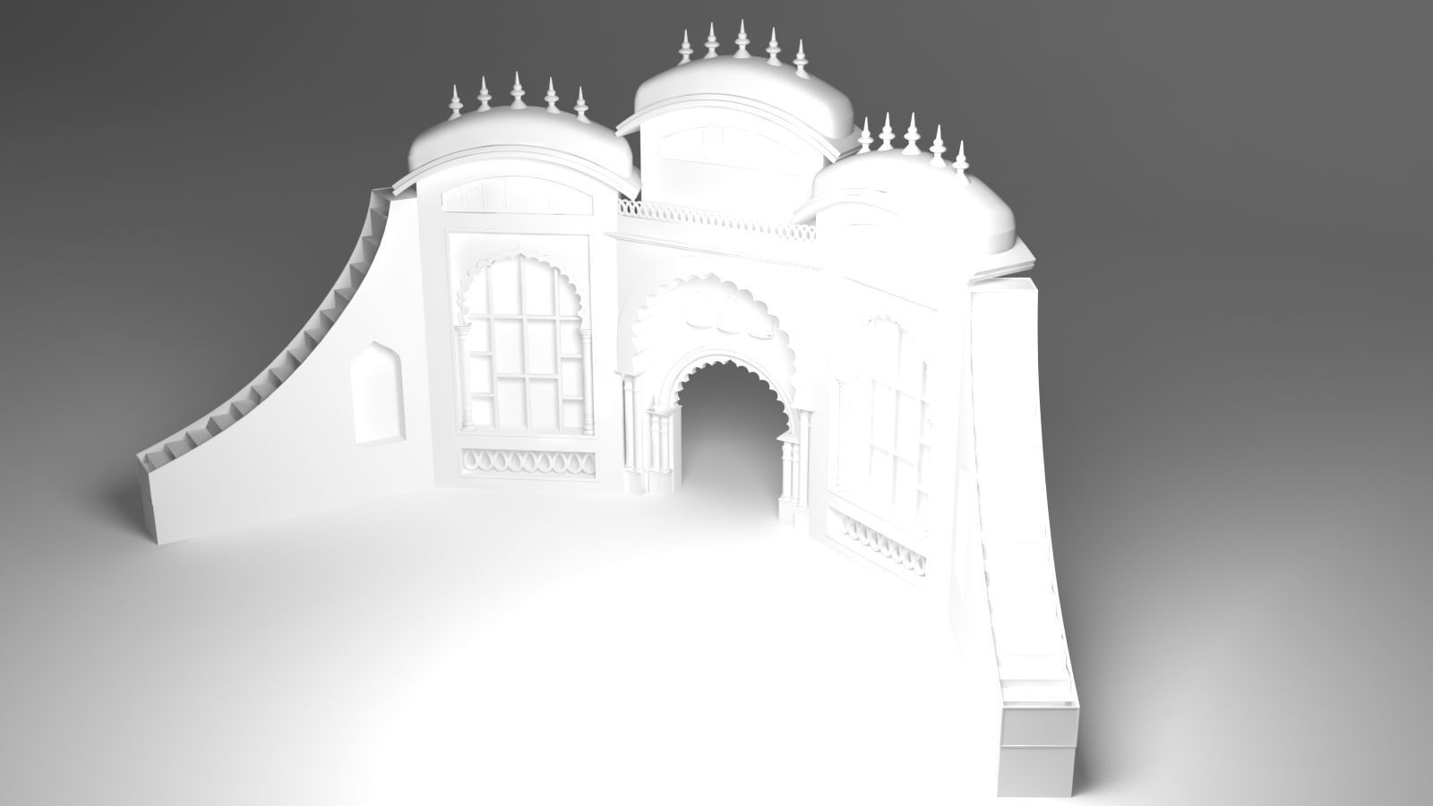 Indian Wedding Stage 3D model_6