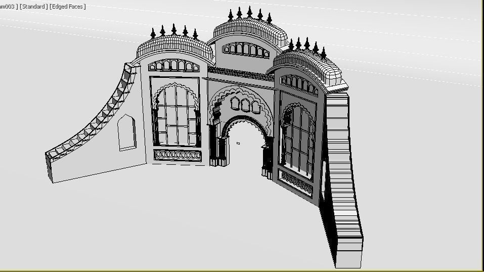 Indian Wedding Stage 3D model_10