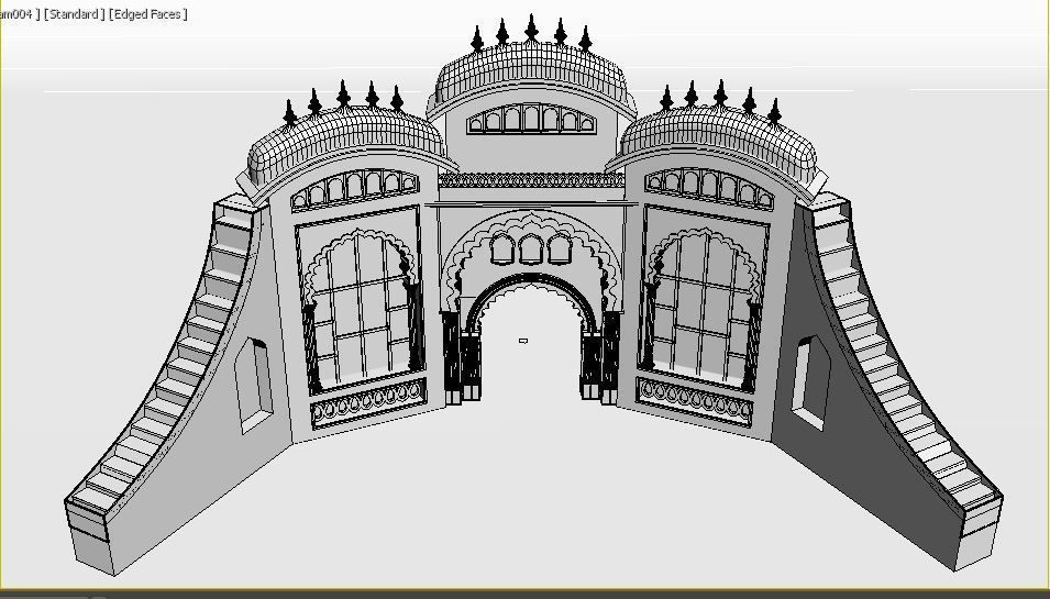 Indian Wedding Stage 3D model_11