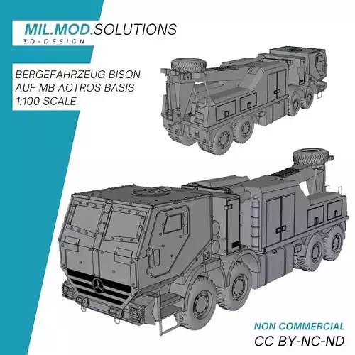 Bergefahrzeug Bison auf Mercedes Benz Actros Basis Bundeswehr 3D print model