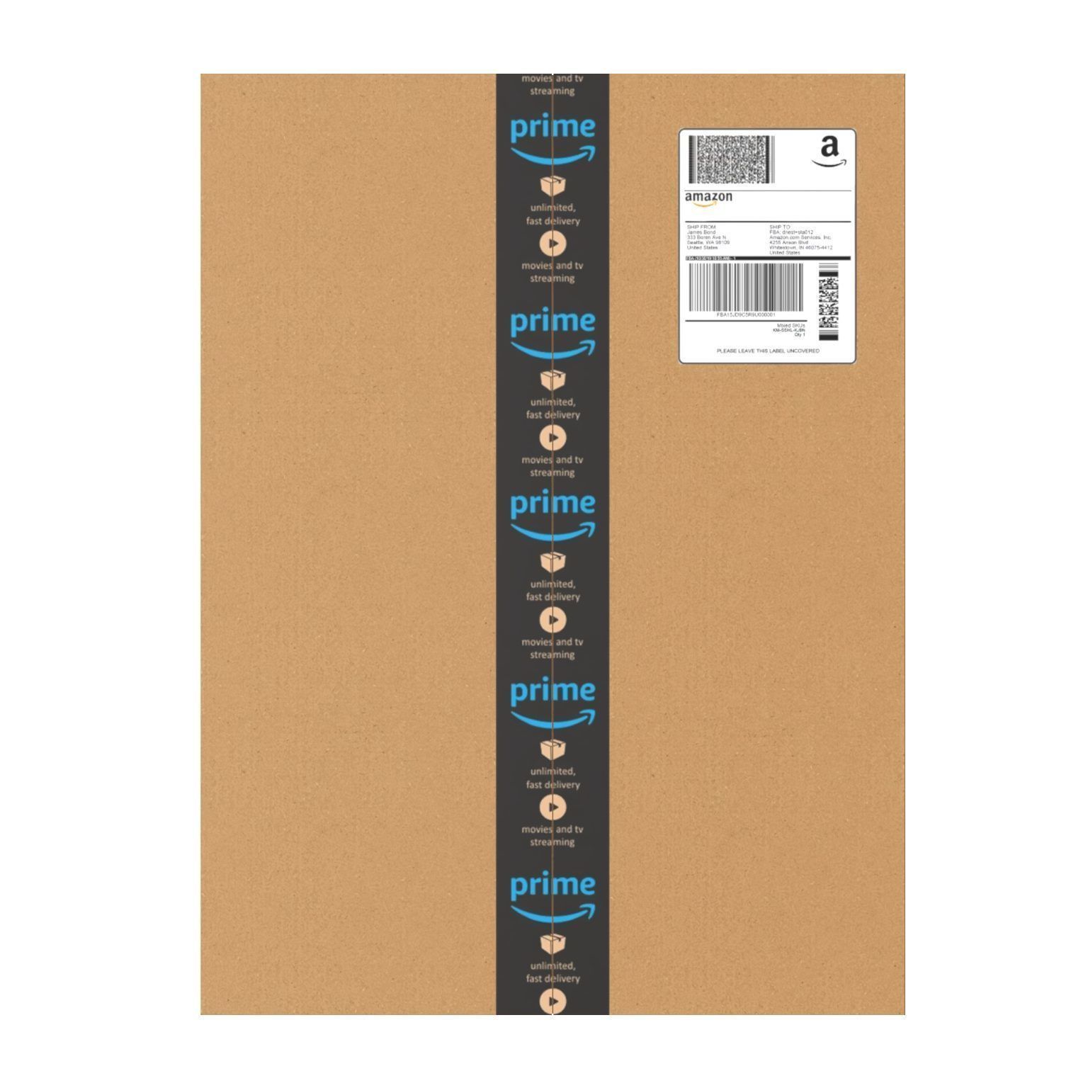 Amazon Box 1E PBR 14 Low-poly 3D model_9