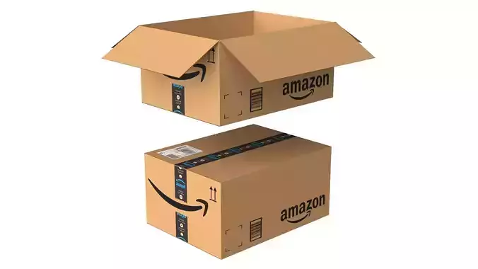 Amazon Box 1E PBR 14 Low-poly 3D model