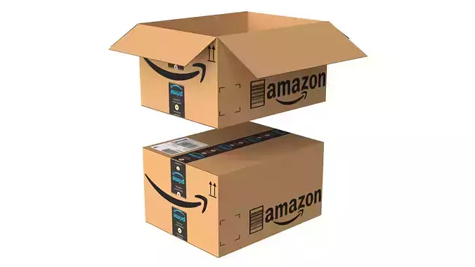 Amazon Box 1C PBR 16 Low-poly 3D model