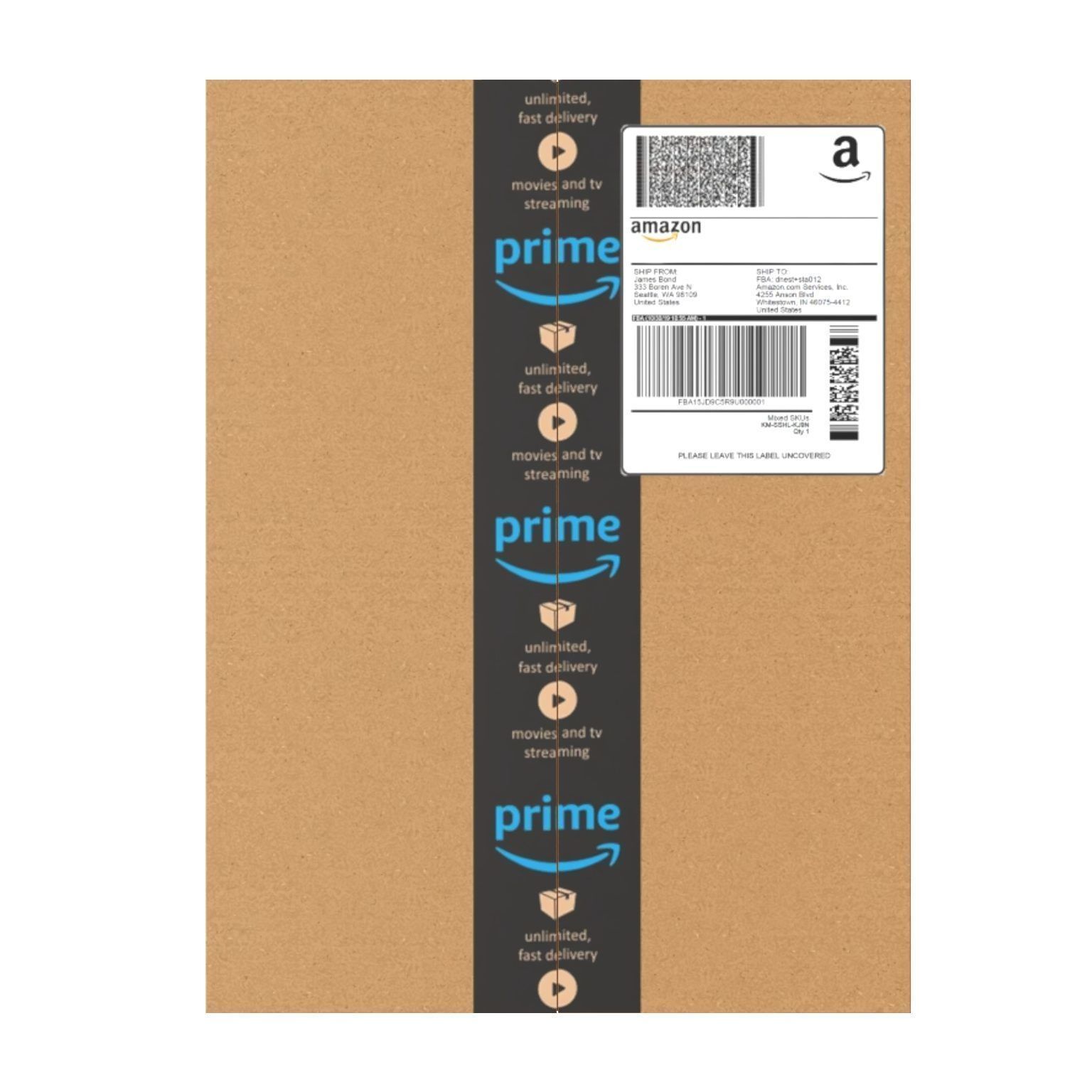 Amazon Box 1B PBR 17 Low-poly 3D model_8