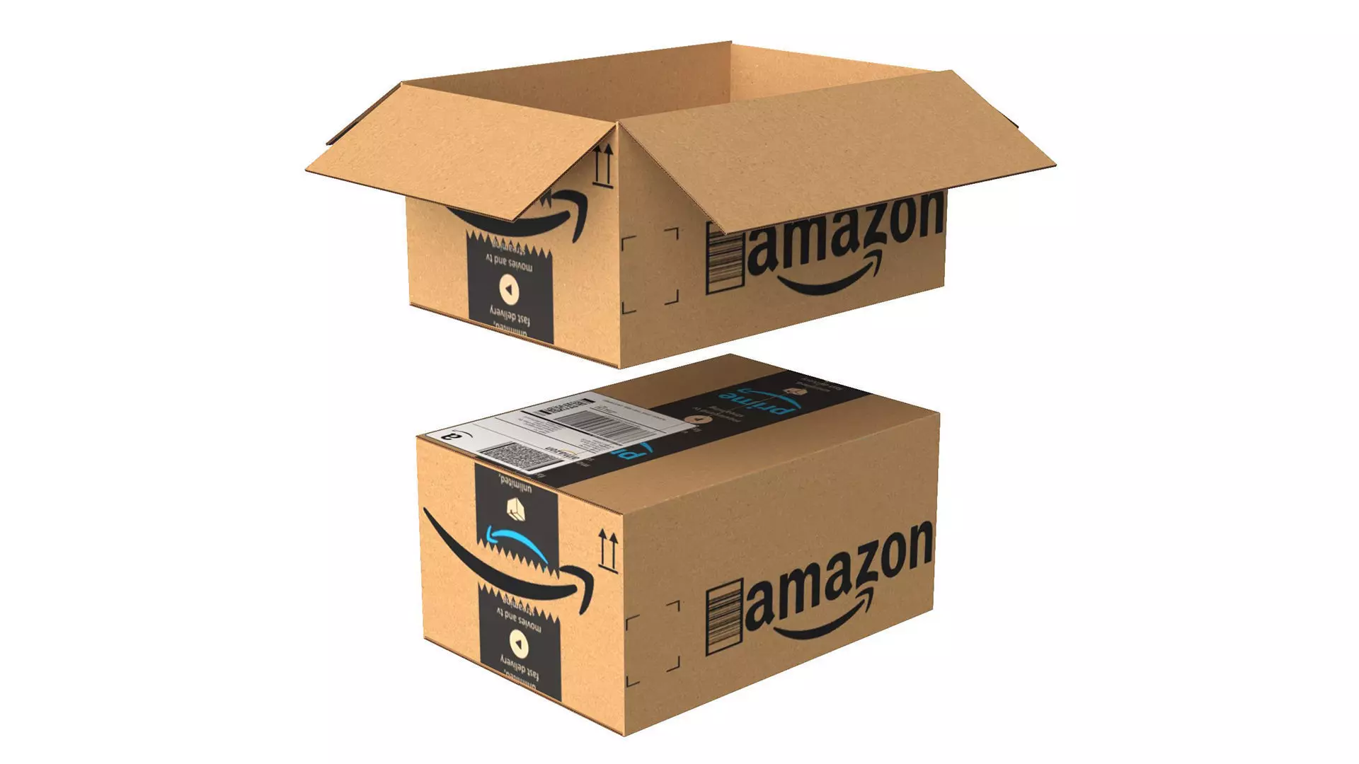Amazon Box 1A PBR 18 Low-poly 3D model_0