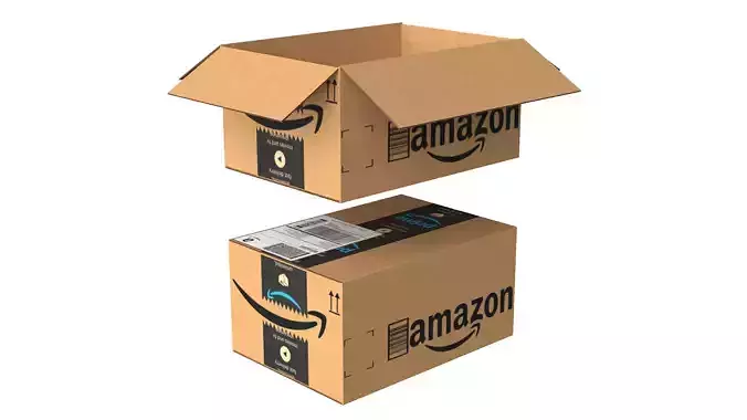 Amazon Box 1A PBR 18 Low-poly 3D model