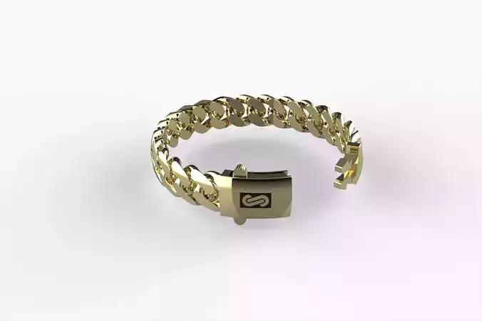 Monaco Hollow Cuban Link Bracelet 12mm 3D print model