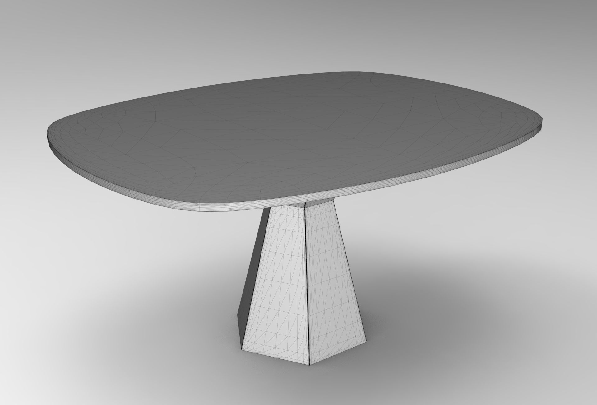 Hunka Dining Table Low-poly 3D model_5