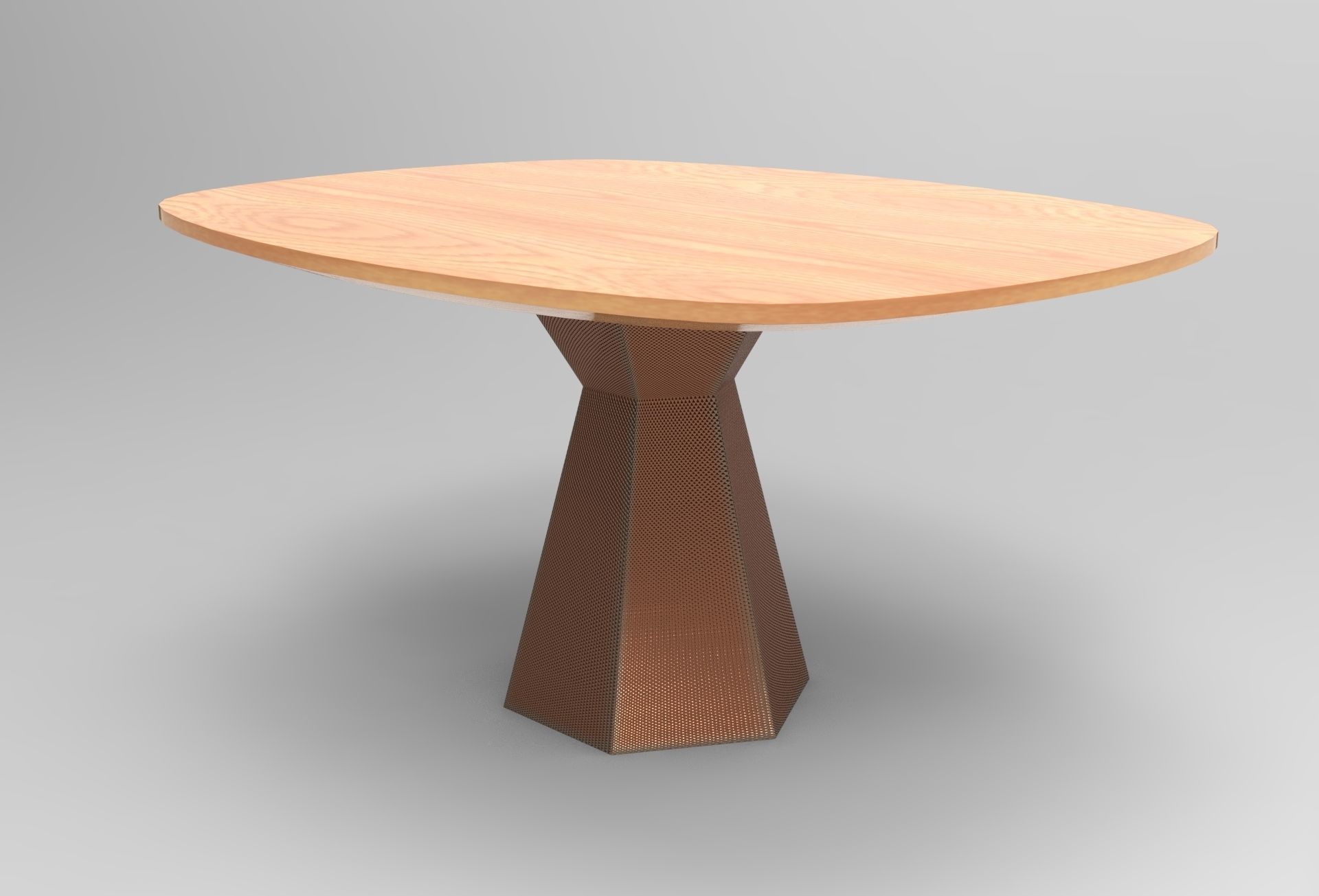 Hunka Dining Table Low-poly 3D model_1