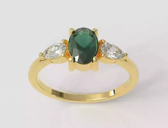 Classic Oval Gemstone Ring