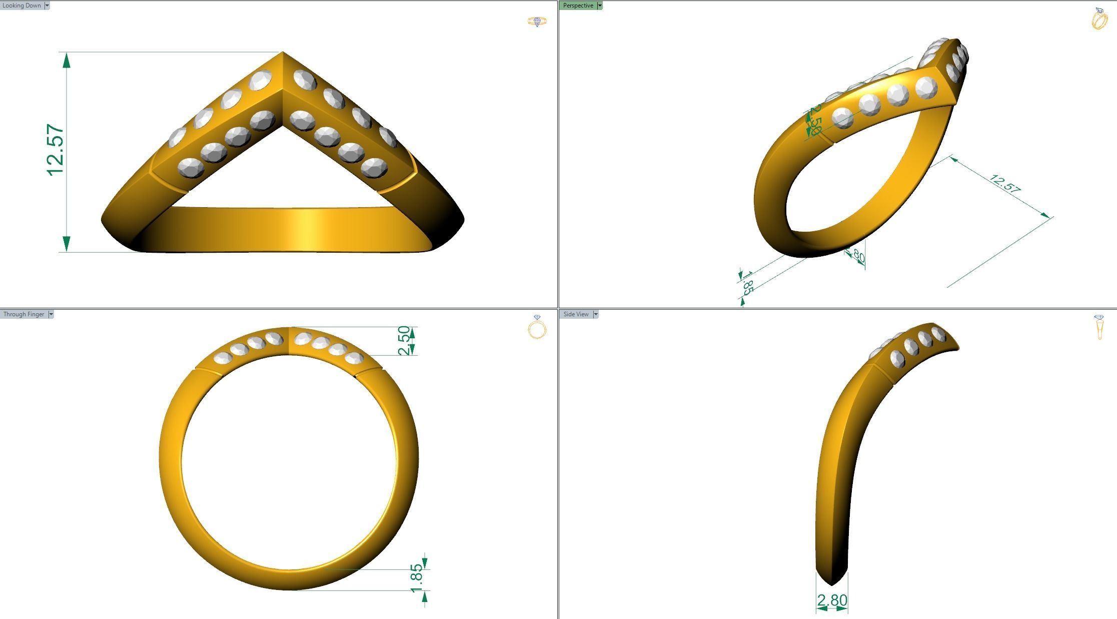 LOUIS VUITON RING 3D print model_2