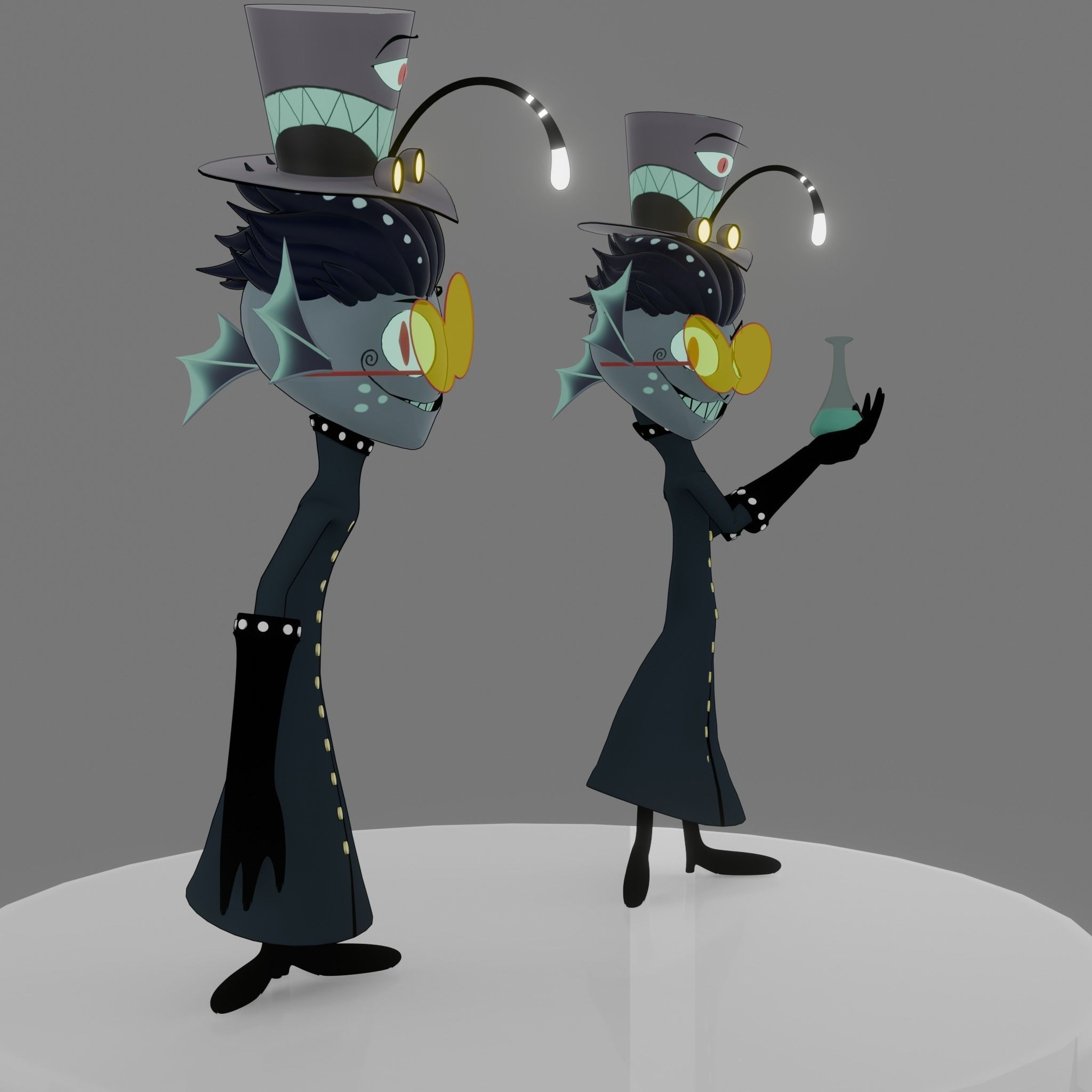 Baxter Hazbin Hotel Low-poly 3D model_4