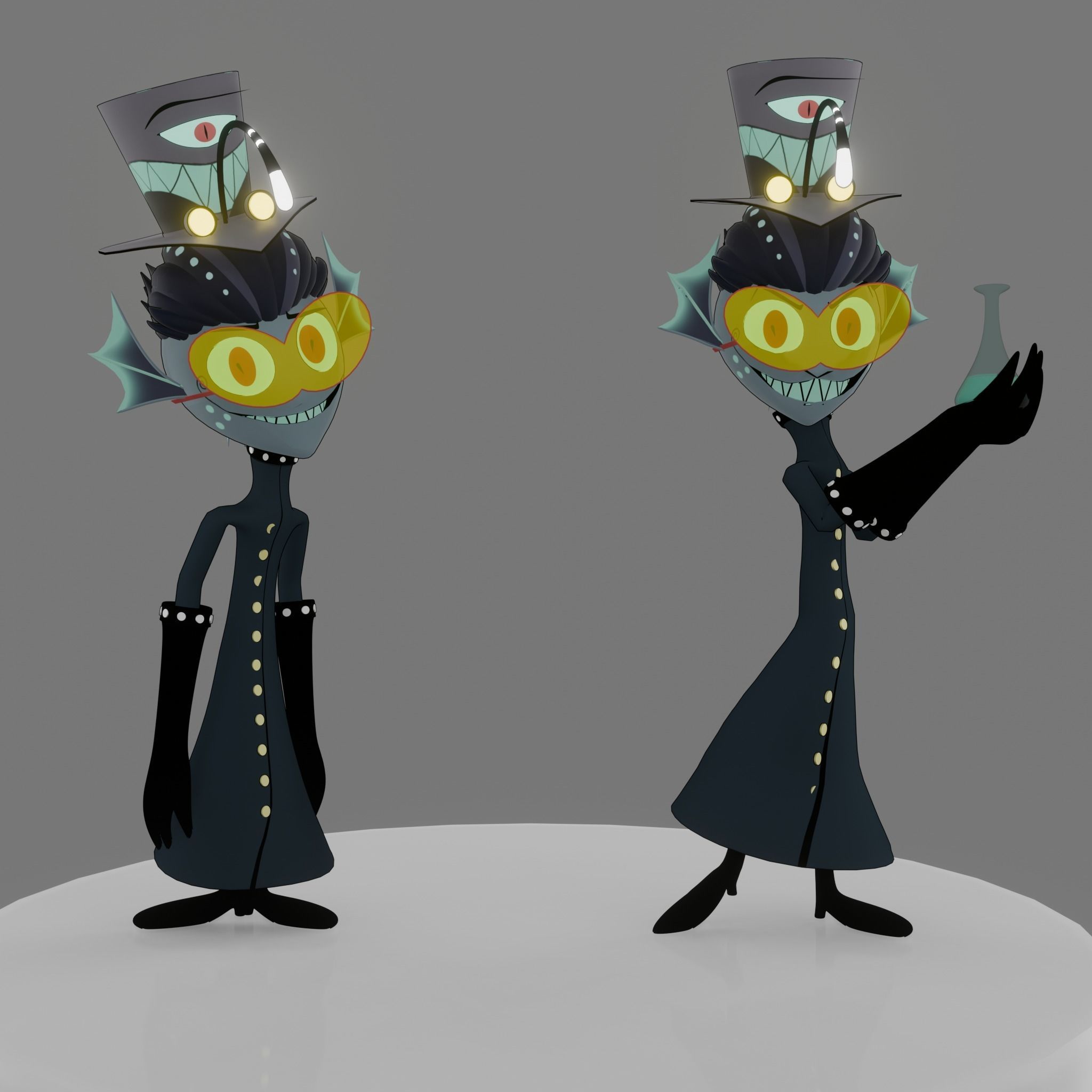 Baxter Hazbin Hotel Low-poly 3D model_3