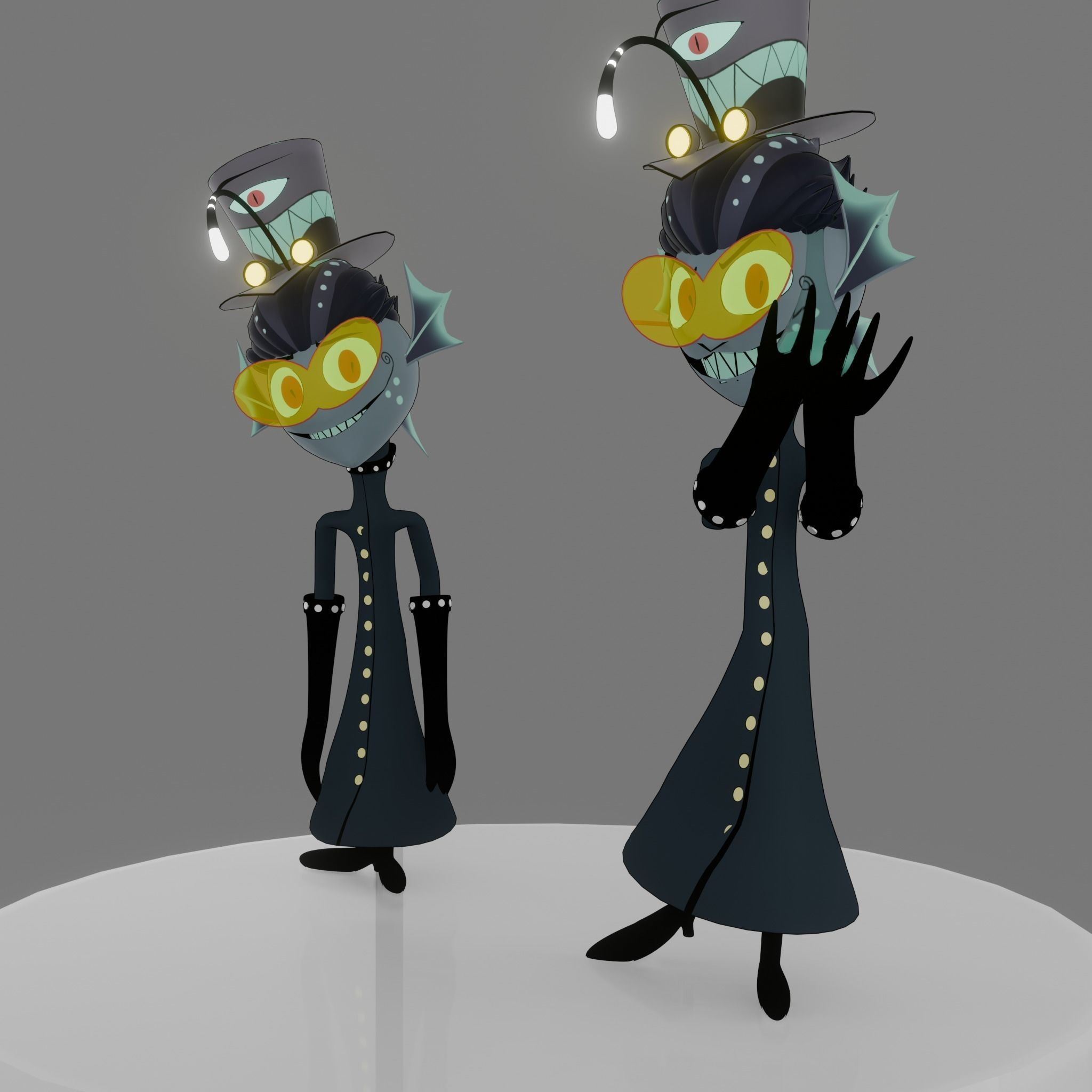 Baxter Hazbin Hotel Low-poly 3D model_6